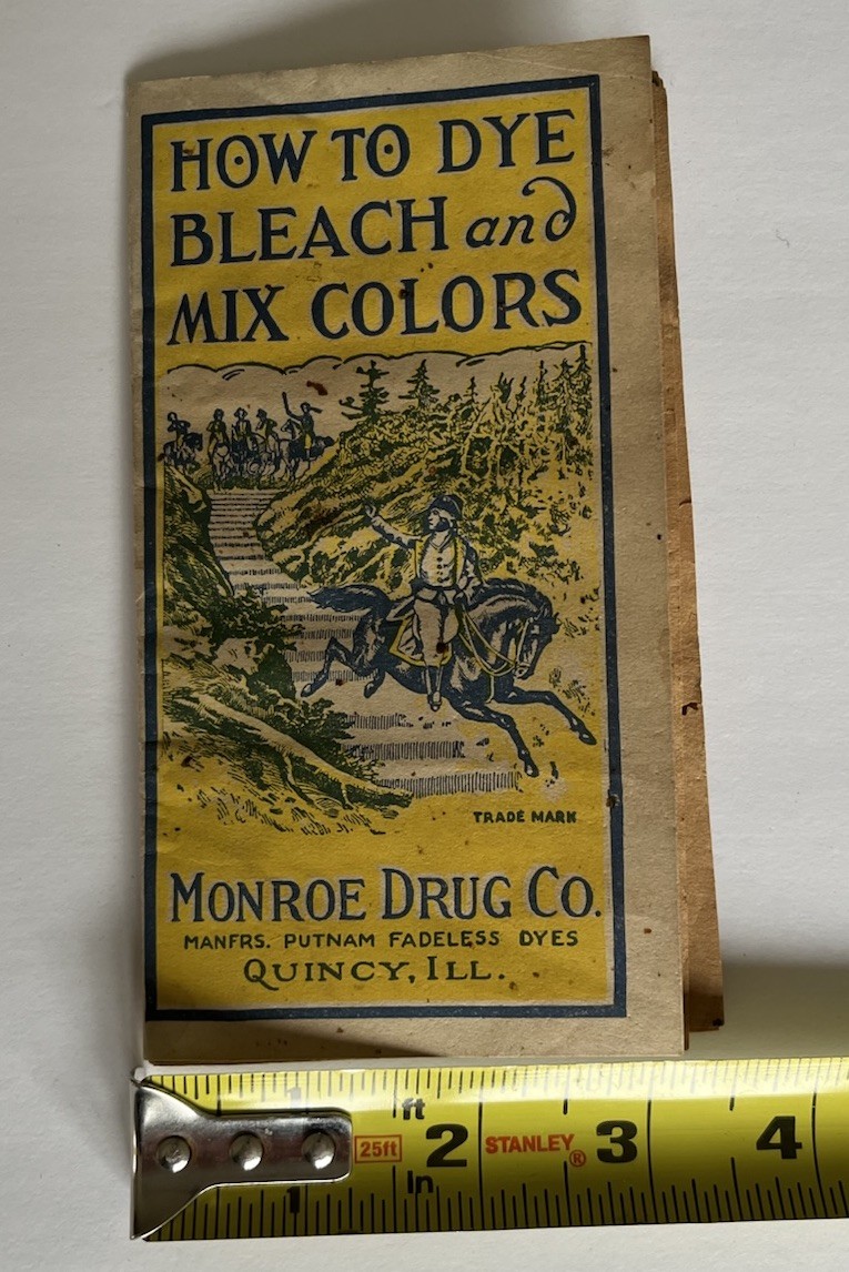 1900s How to Dye Bleach Mix Colors Monroe Drug Instructional Booklet Quincy Ill