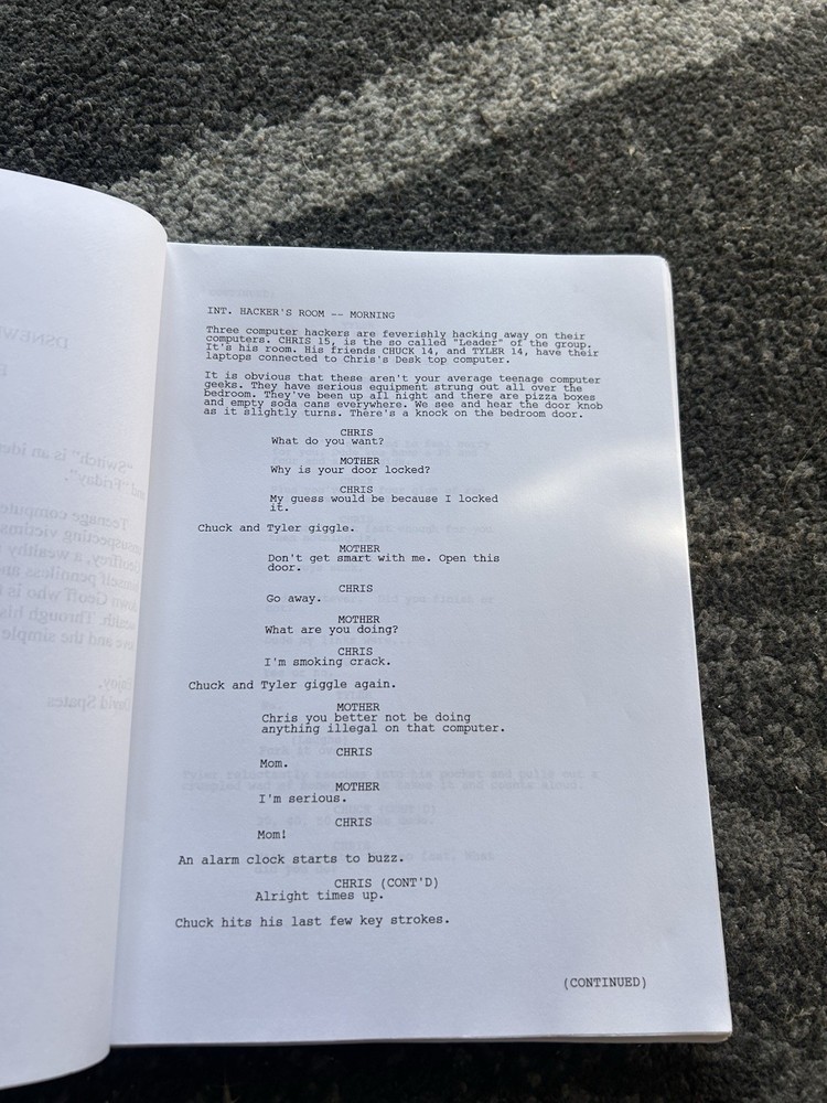 Switch Rare Original Script David Spates Elsboy Entertainment