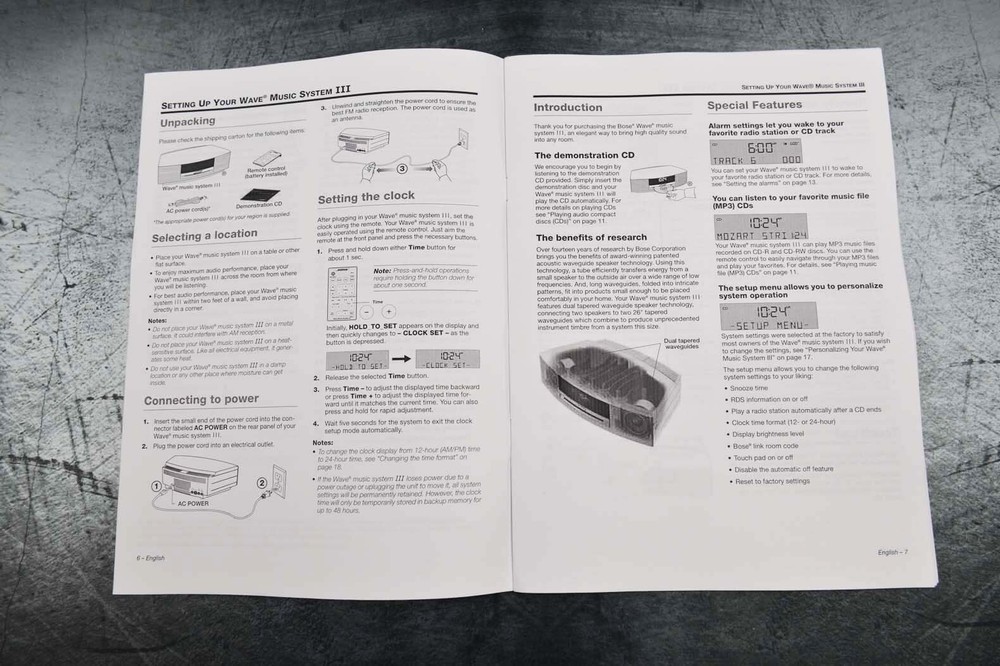 New Bose Wave Music System III Guide Operating Instructions Manual