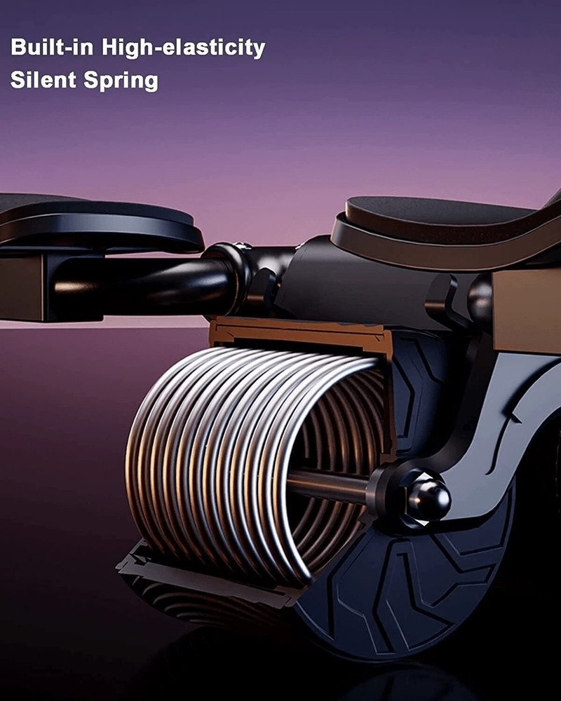 Automatic Rebound Ab Roller Wheel w/ Elbow Support Timer Core Workout Home Gym