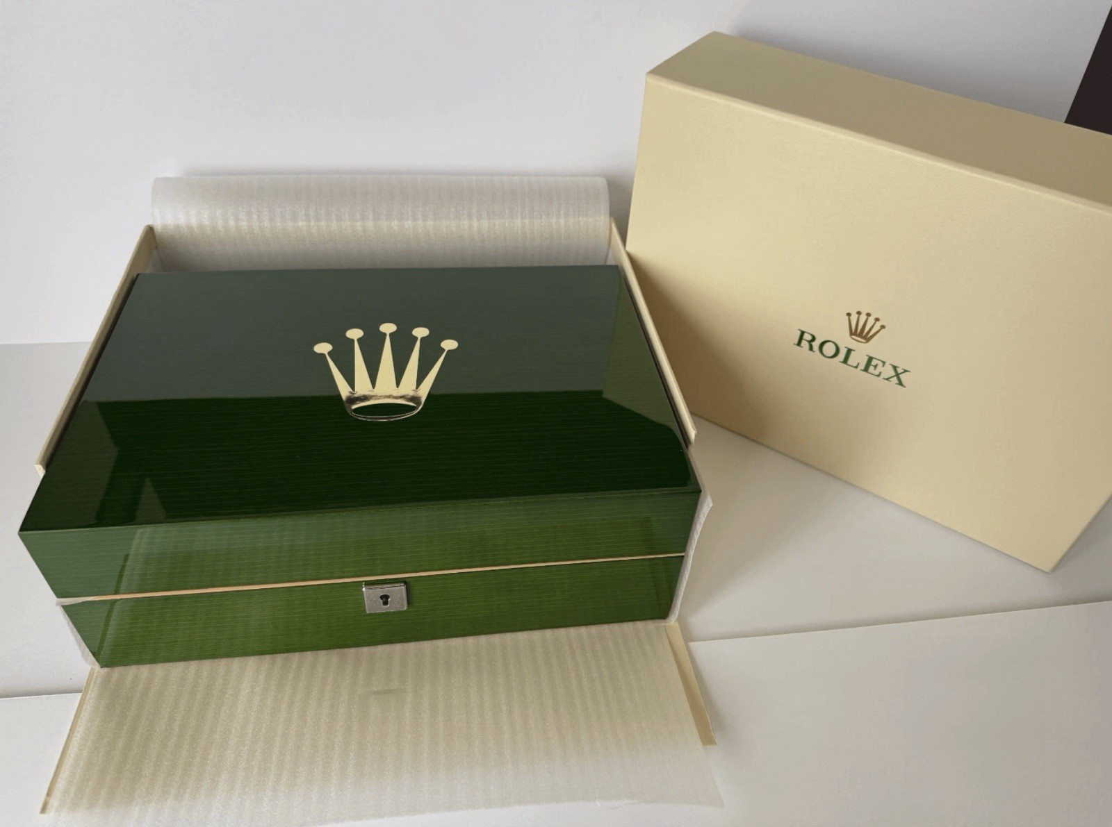 10 Slot Green Wooden Luxury Watch Storage Box