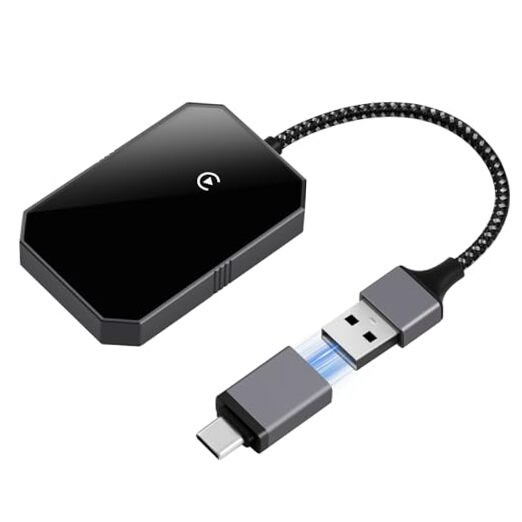 OSTICO Wireless CarPlay Adapter with Woven Cable USB - Transform Your USB