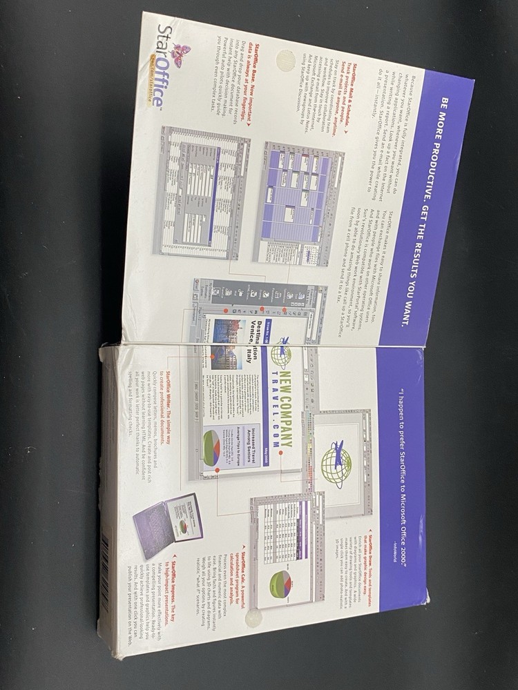 Vtg STAROFFICE 5.2 SUN Microsystems Software English CD-ROM 2000 LINUX Windows