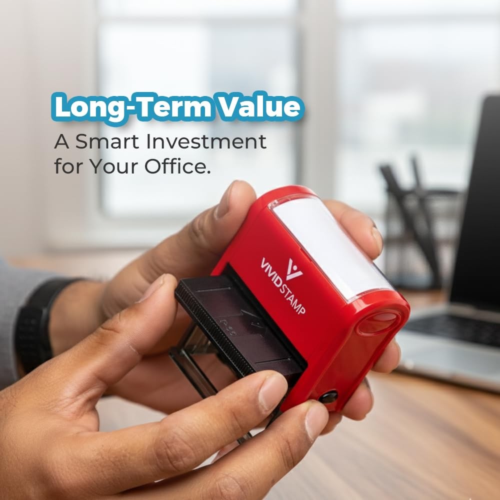 Medium Red Ink Sample Self Inking Rubber Stamp Office Document Supply Tool