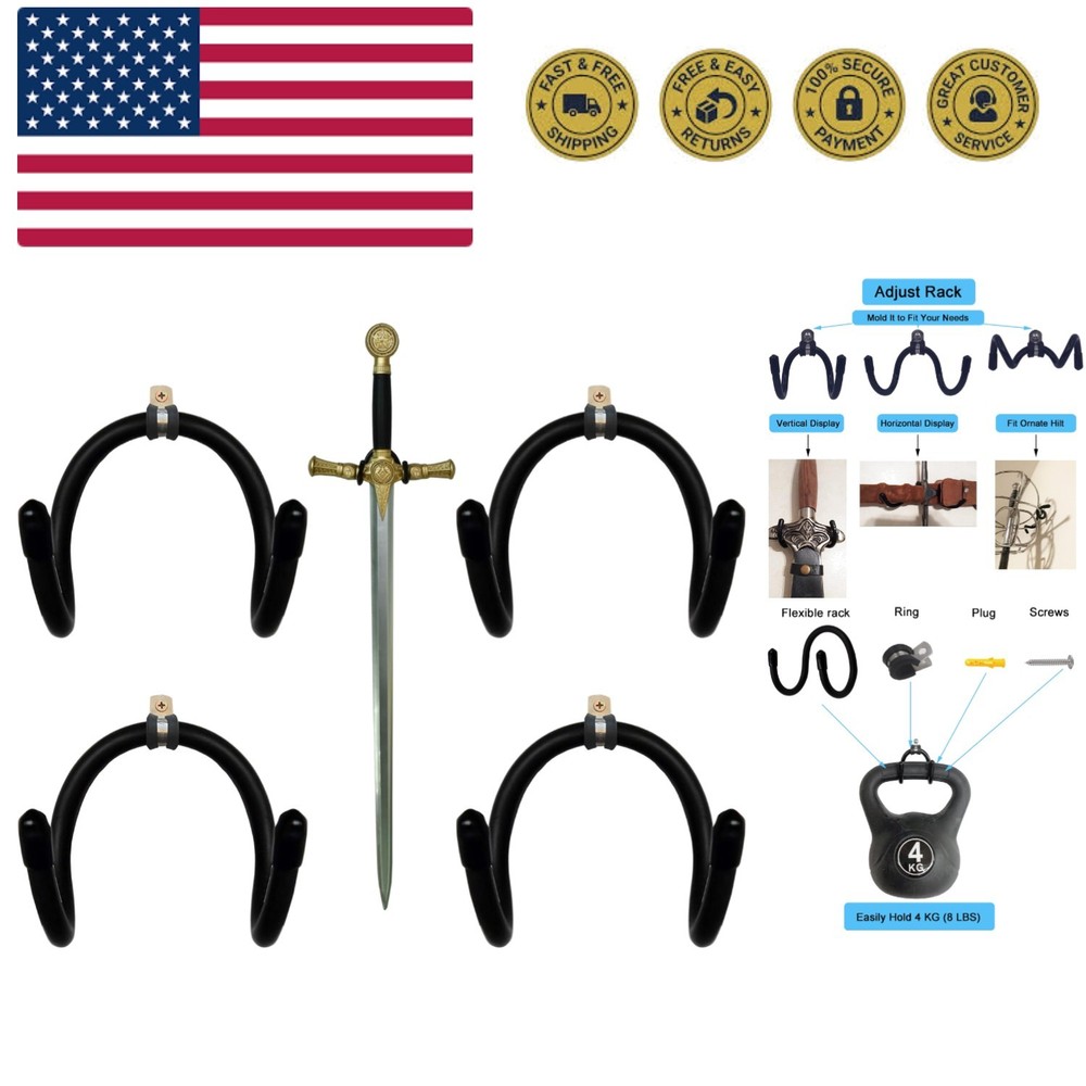 MINI Adjustable Sword , Wall Hook Display Hanger Wall Mount for Sword ,Dagger...