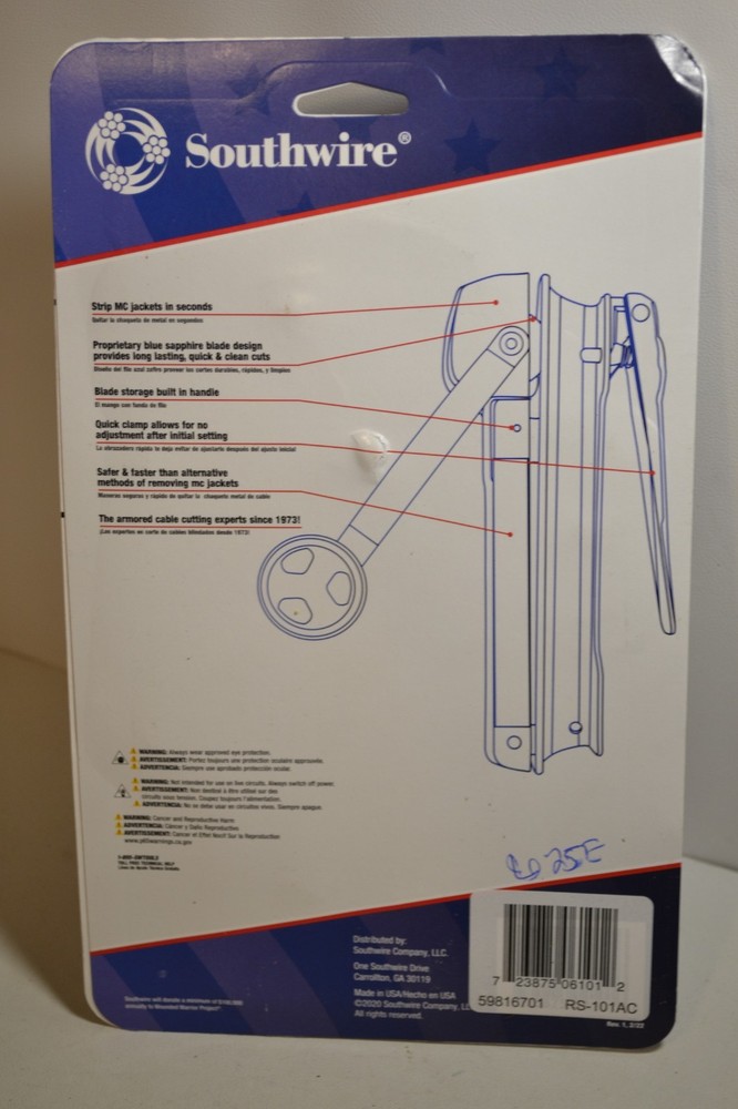 SOUTHWIRE RC101AC -Roto-Split Armored Cable Cutter