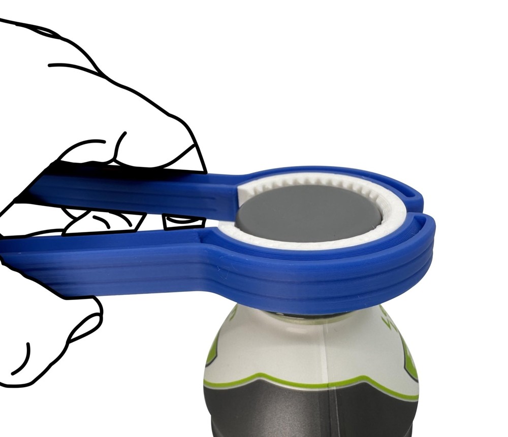 Intulon Bottle Opener, Multi-Purpose Cap Compact, 3 Large, Blue