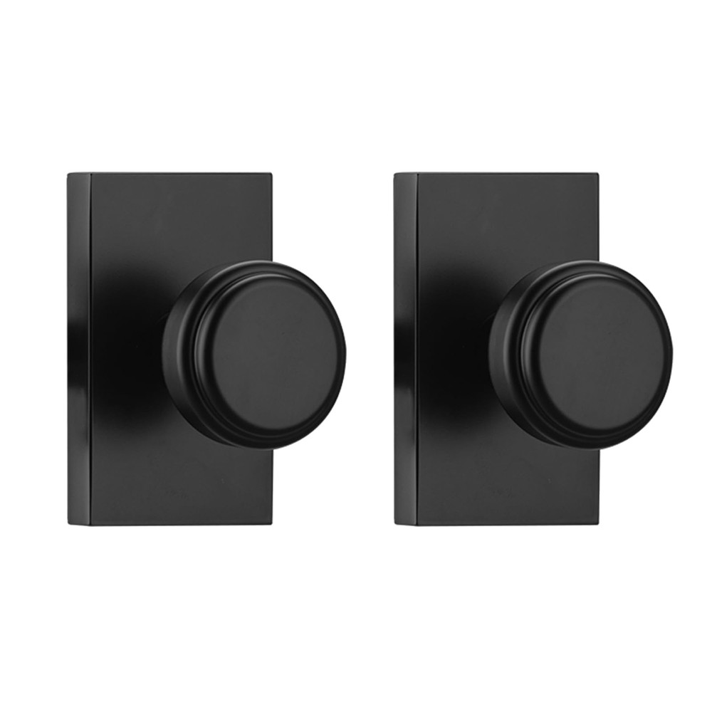 parro Black Door Knobs Interior, Dummy DoorKnobs for Closet Rectangle,