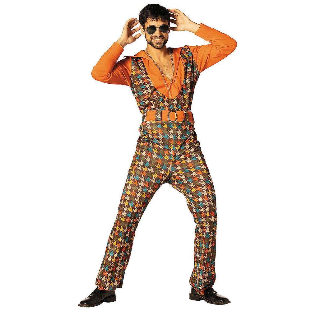 Swaggertown Orange Houndstooth Pantsuit Costume - Imposta