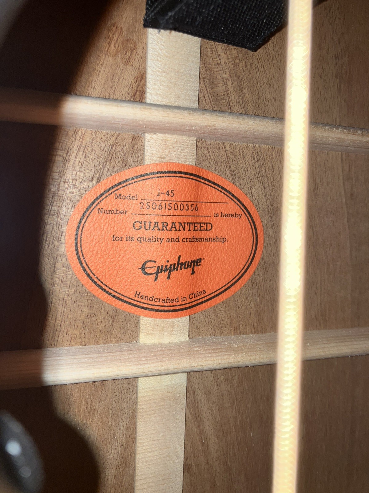 Epiphone Inspired By Gibson J-45 Acoustic Guitar Vintage Sunburst All Solid