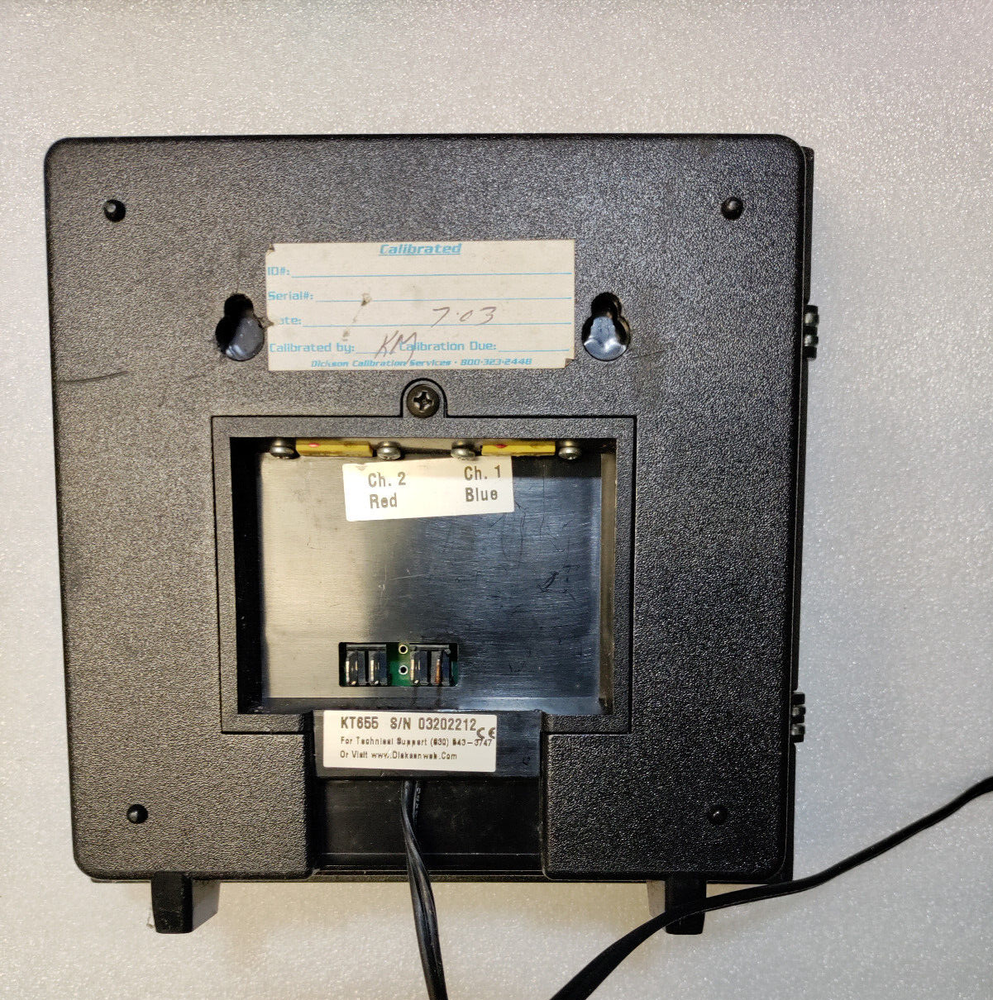 DICKSON KT655 6" 2-Channel Temperature Paper Chart Recorder