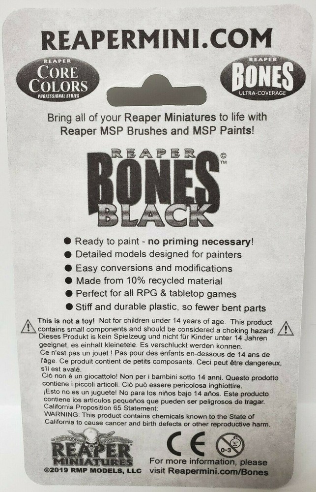 TOOLBOTS Reaper Miniatures Bones Black REM49002