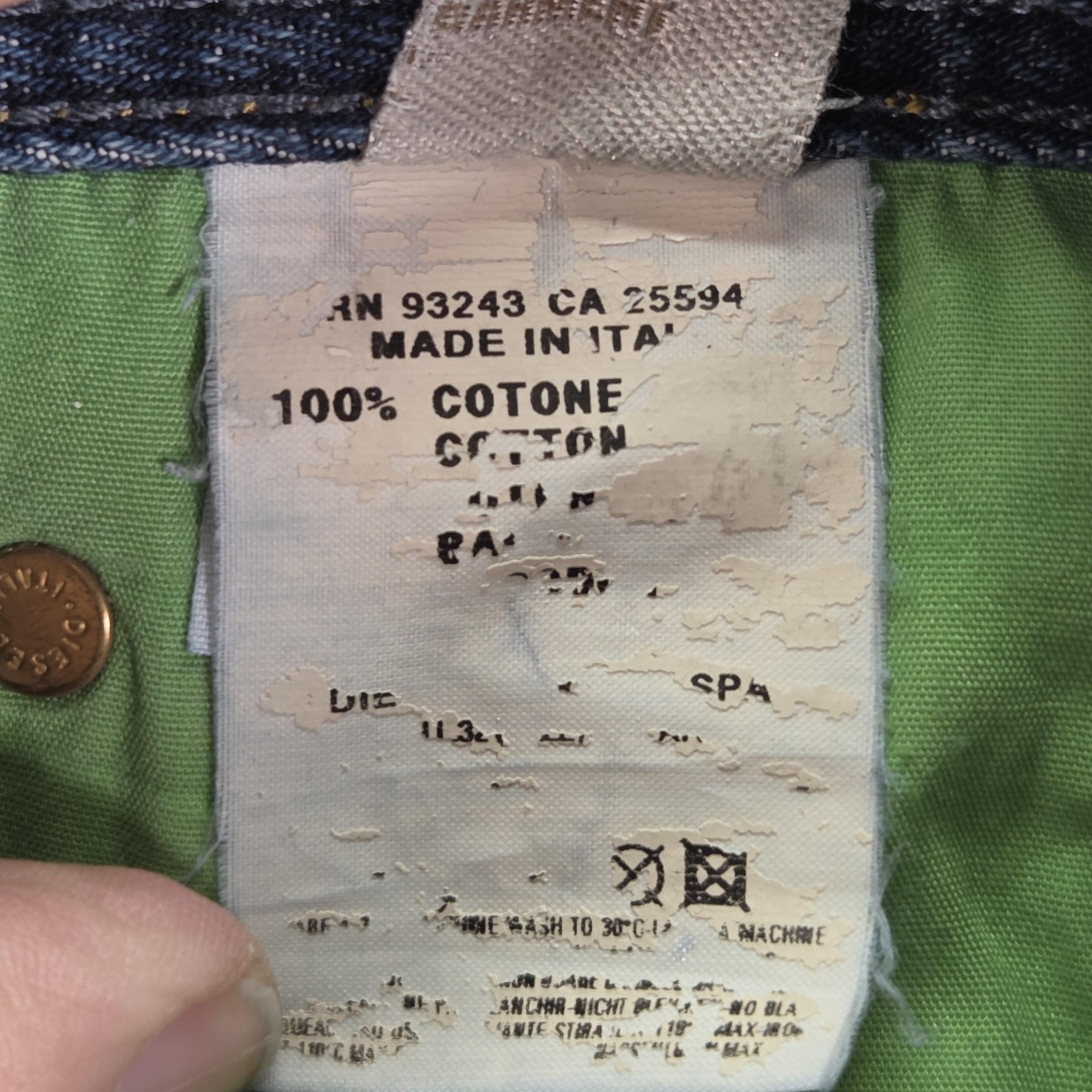 Diesel Zathan Jeans Mens 30x32 Blue Bootcut Made Italy 0071S