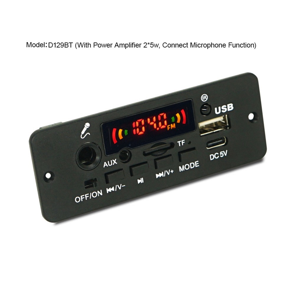 Bluetooth Compatible Audio Decoder Board Amplifier JQ-D129BT-A 2X5W Music7716