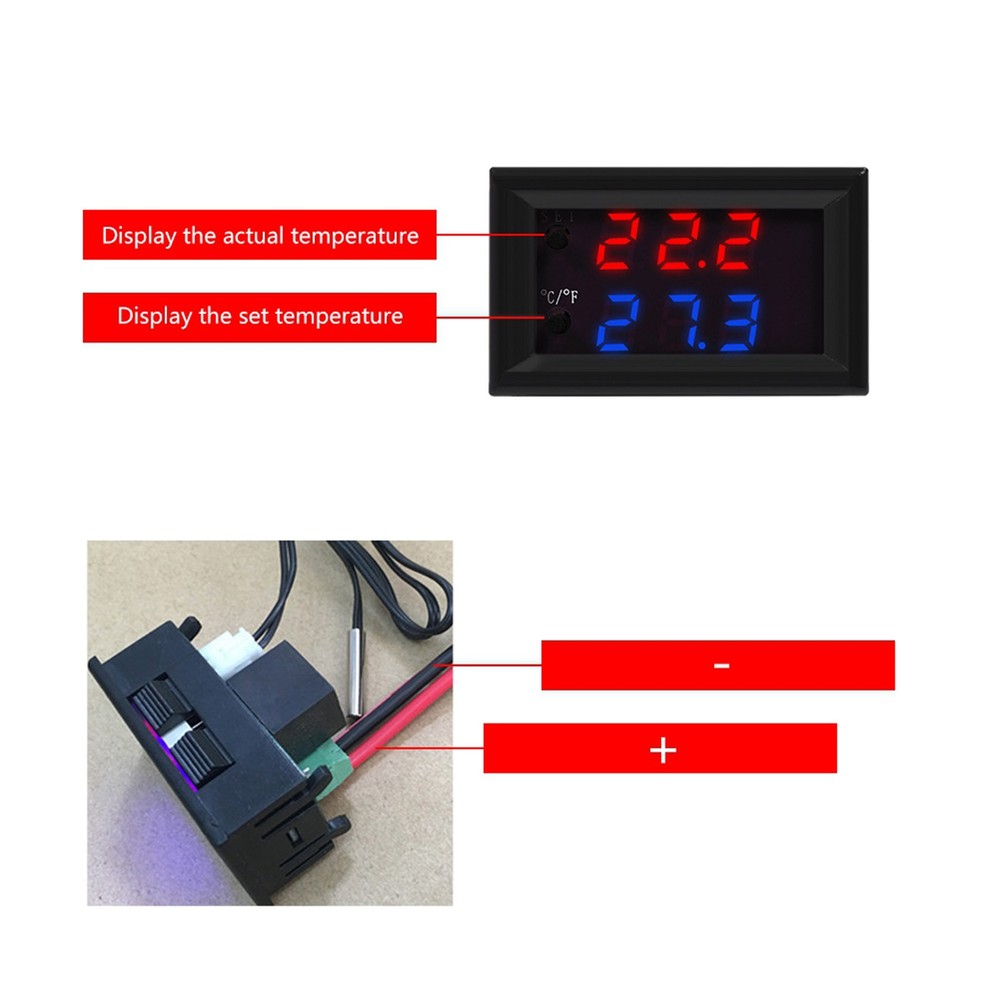 XD-2048 Digital LED Microcomputer Thermostat Switch Temperature Controller 12V