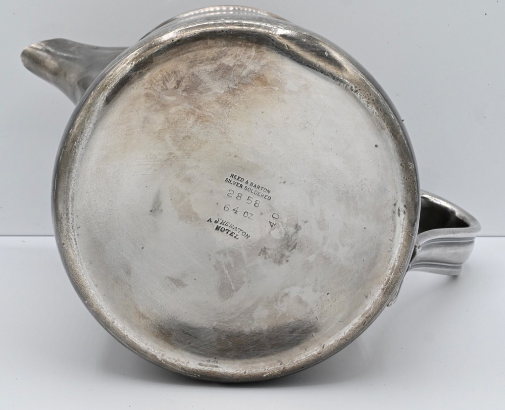 Sheraton KETTLE Pitcher 64oz Reed & Barton Silver Soldered 2858