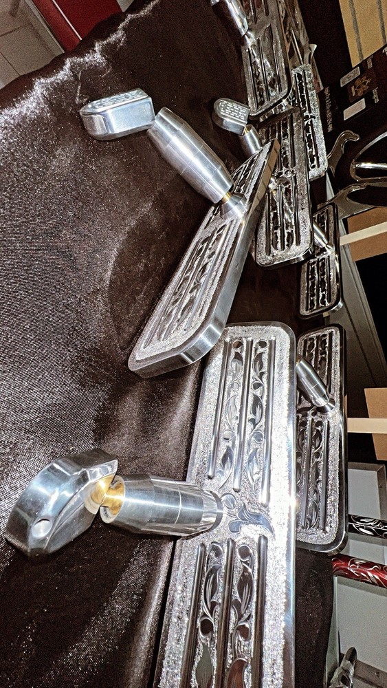 hand engraved ( REAR VIEW MIRROR ) Universal