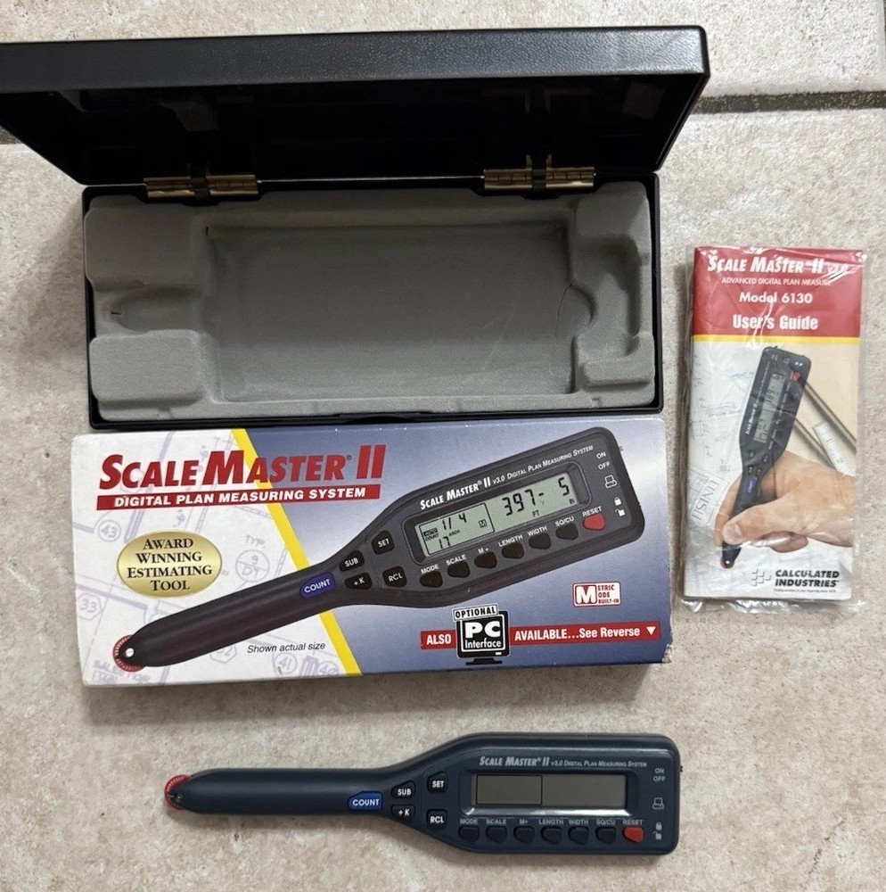Open Box Scale Master II v3.0 6130 Digital Plan Measuring System w Case