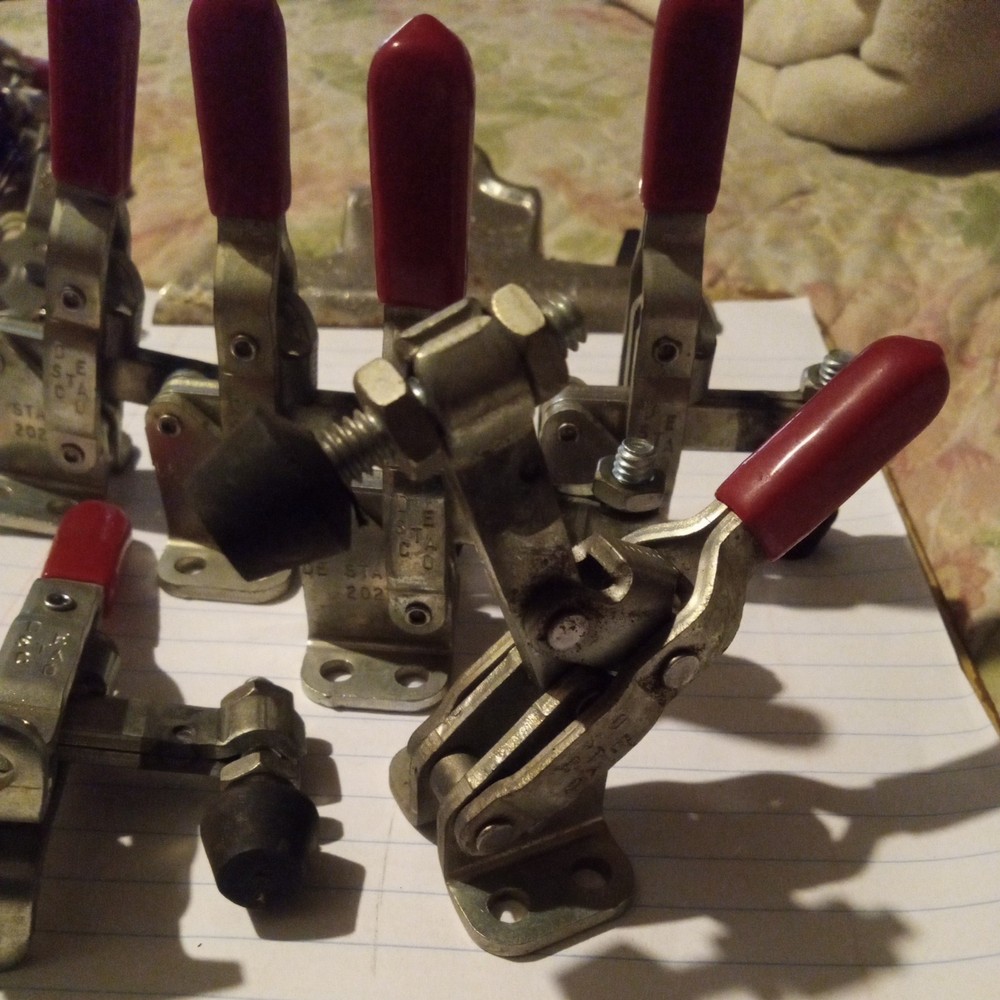 DE-STA-CO. No.202 VERTICAL HANDLE TOGGLE CLAMPS,exc. condition