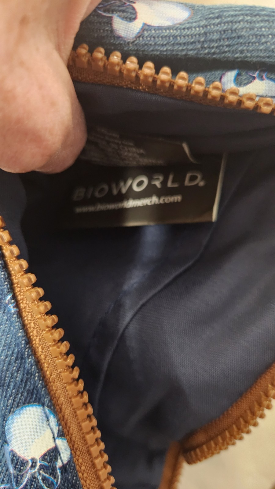 Disney Denim Minnie Mouse BioWorld Blue Crossbody Bag