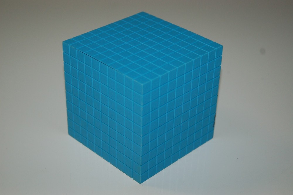 ETA hand2mind Base Ten Cube Plastic Item #5562 Blue Teaching Manipulative