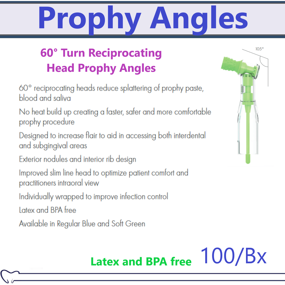 Dental Prophy Angles Soft Cup Regular Cup Classic 90° Head Prophy Angle, 100/Bx