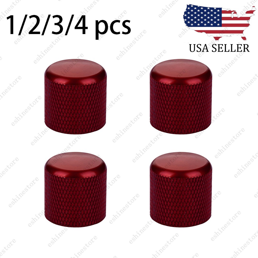 1-4 Pcs Volume Tone Control Knobs Metal Dome Button Caps For Guitar Bass