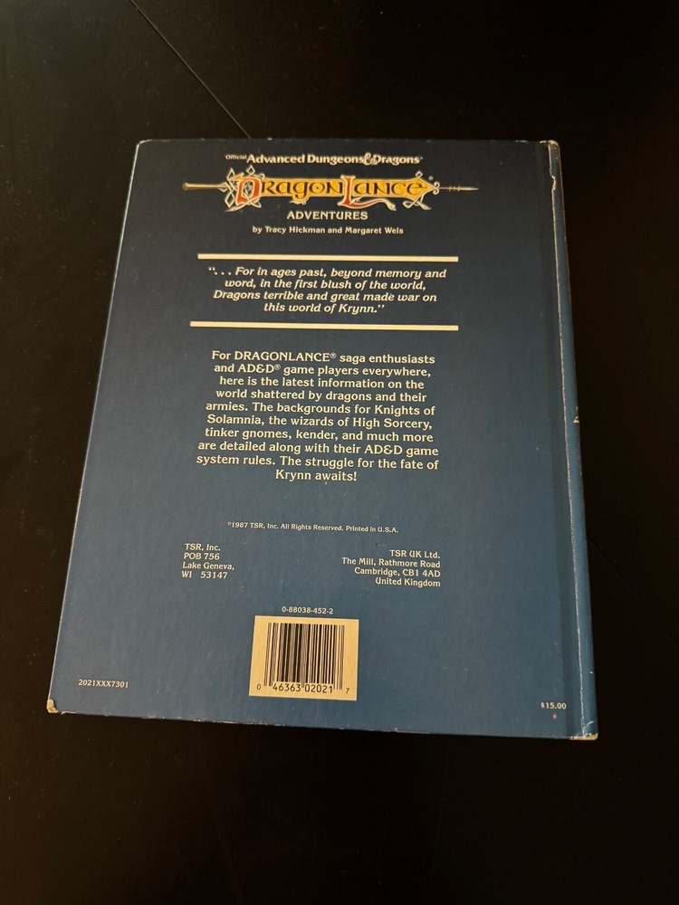 AD&D Dragonlance Adventures 2021 Sourcebook Tracy Hickman Signed BF3