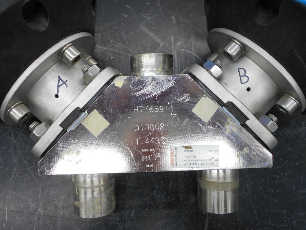 GEMU 2034078 DIAPHRAGM VALVES W/ CONTROLLERS & X3 2" BUTT WELD CONNECTIONS