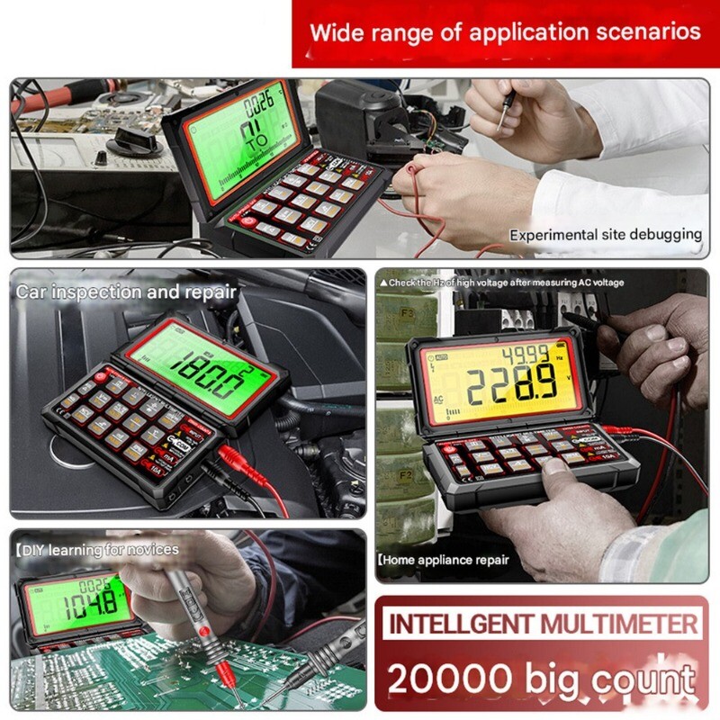 Auto Repair Multimeter Digital AC/DC Voltmeter Ammeter Capacitance Tester 2025