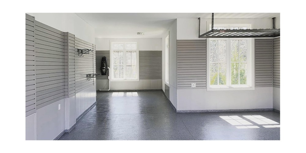 Trusscore Wall&CeilingBoard and Trusscore SlatWall Trims Sample Ring, White/G...