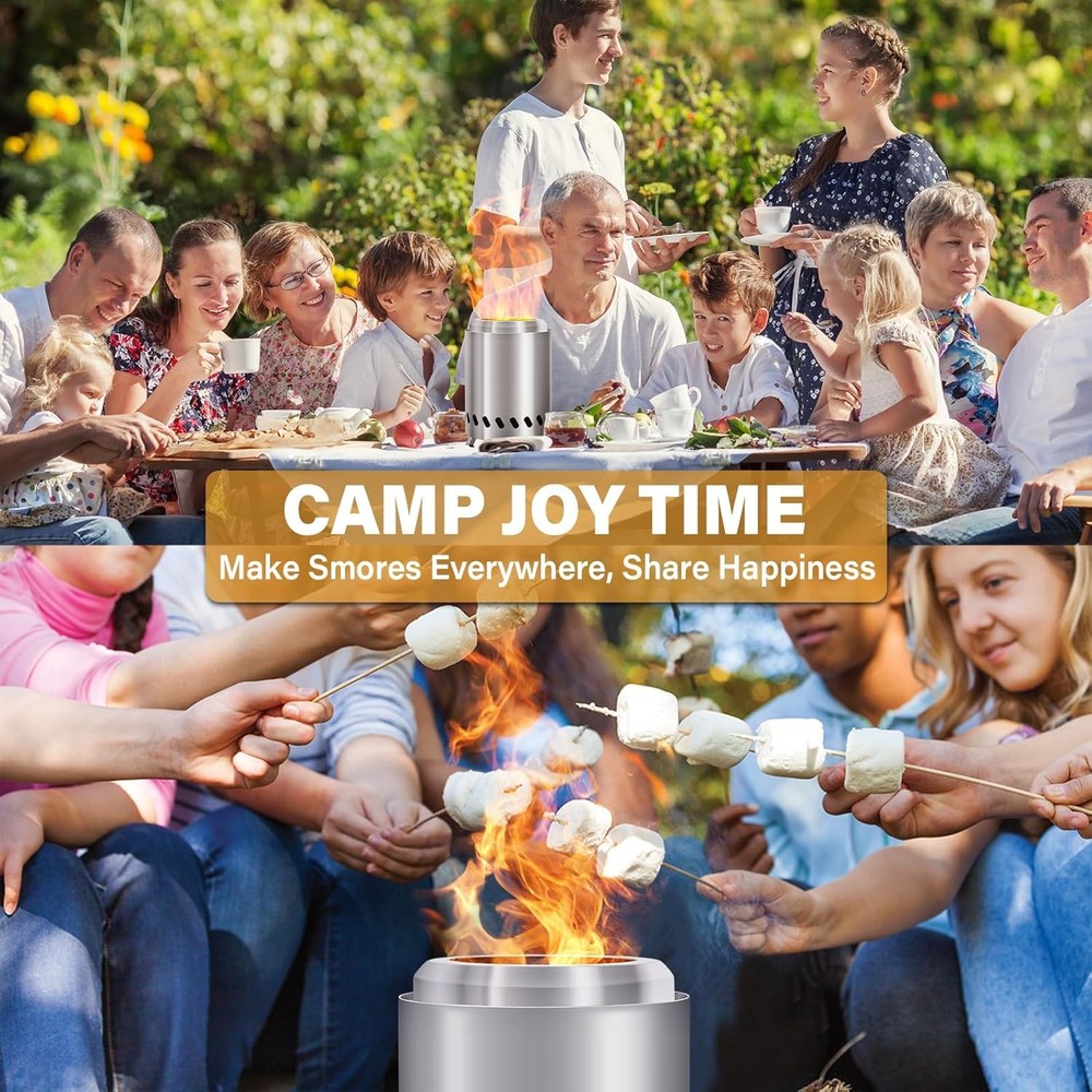 HGD Tabletop Fire Pit, Smokeless Firepit Outdoor, Mini Fire Pit for with Carry B