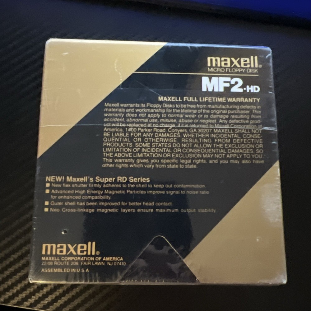 Maxell MF2HD 3 1/2" 10 PCS Micro Floppy Disk, New Sealed