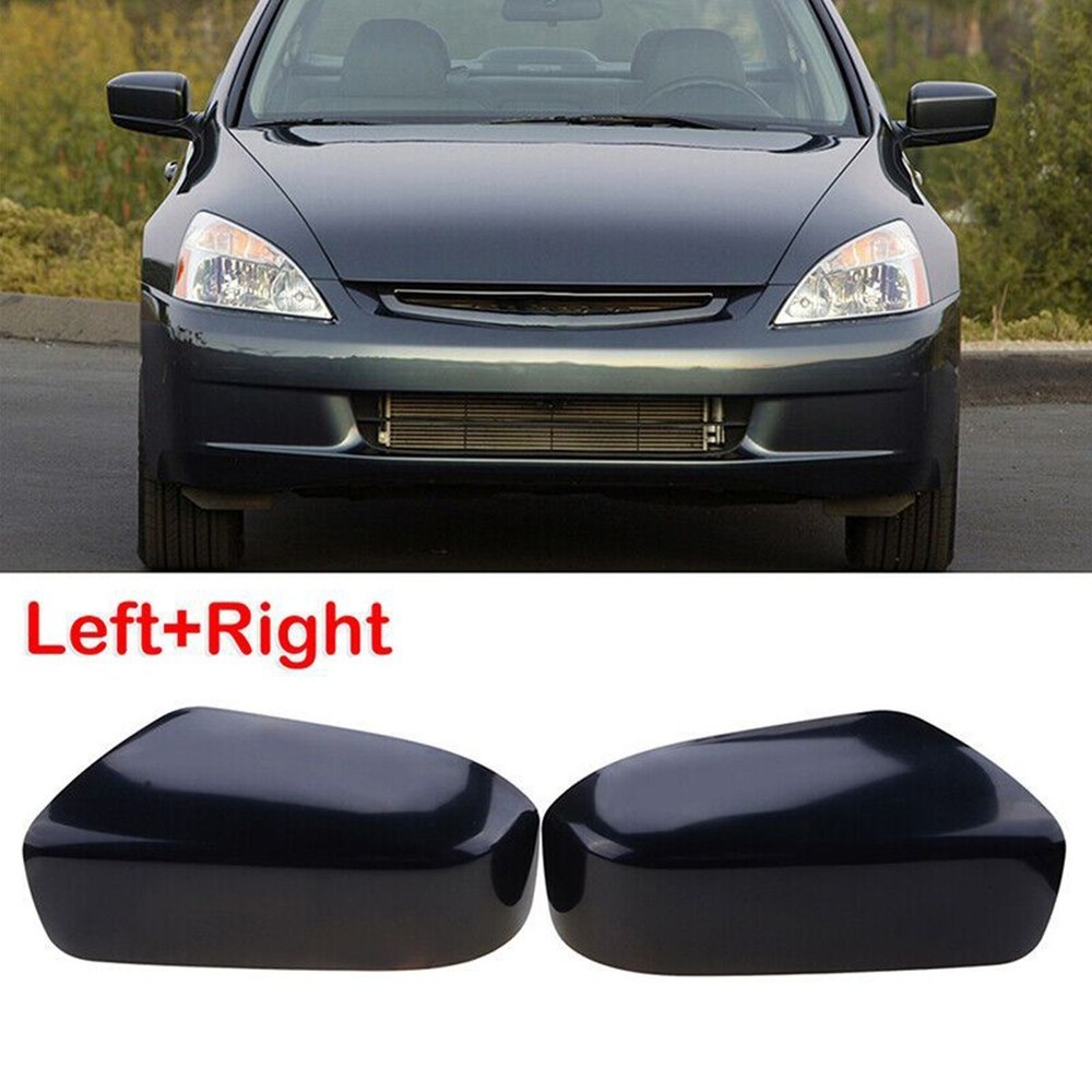 Mirror Cover Gloss Black Replacement Side Mirror Cap 1 Pair ABS Plastic