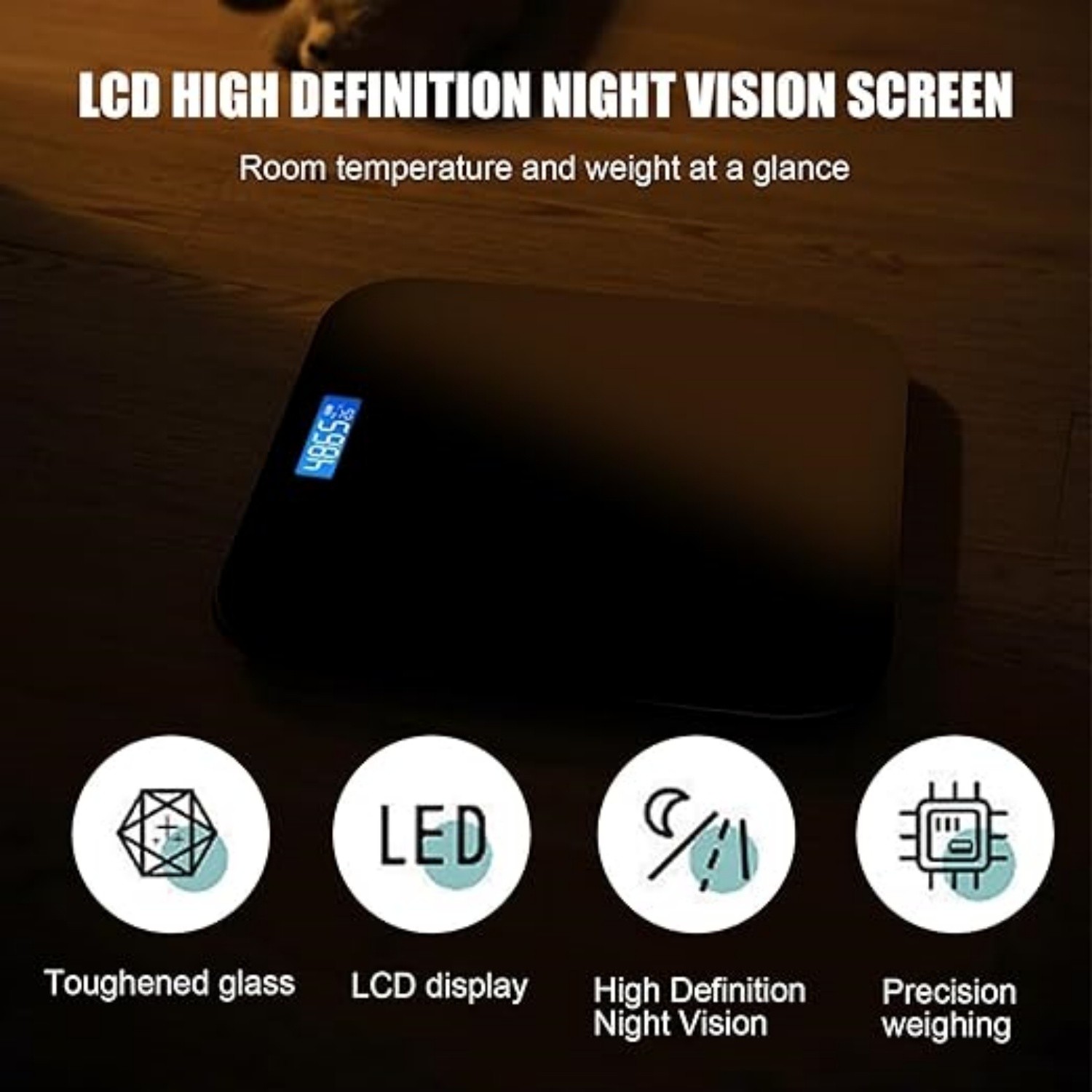 Digital Body Weight Scale Backlit Display High Precision BathroomScale 400 lbs