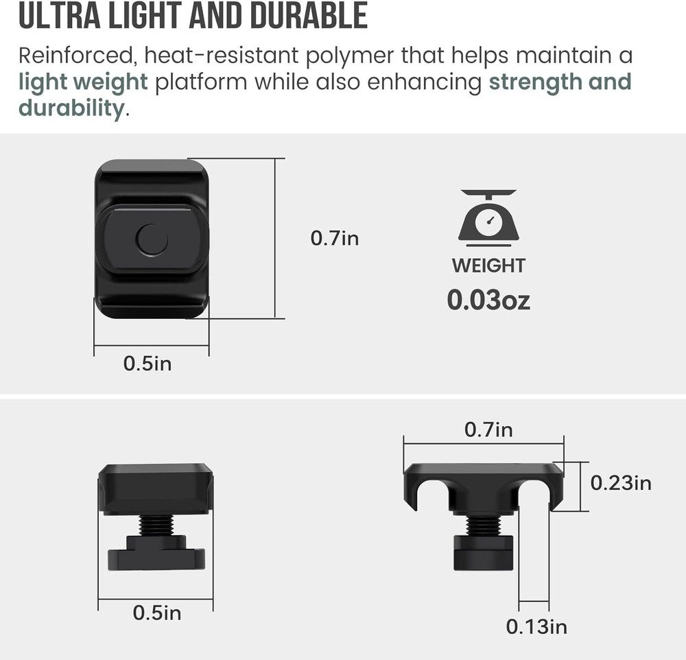 8-Pack M-LOK Compatible Pressure Switch Cable Guides for Tactical Efficiency