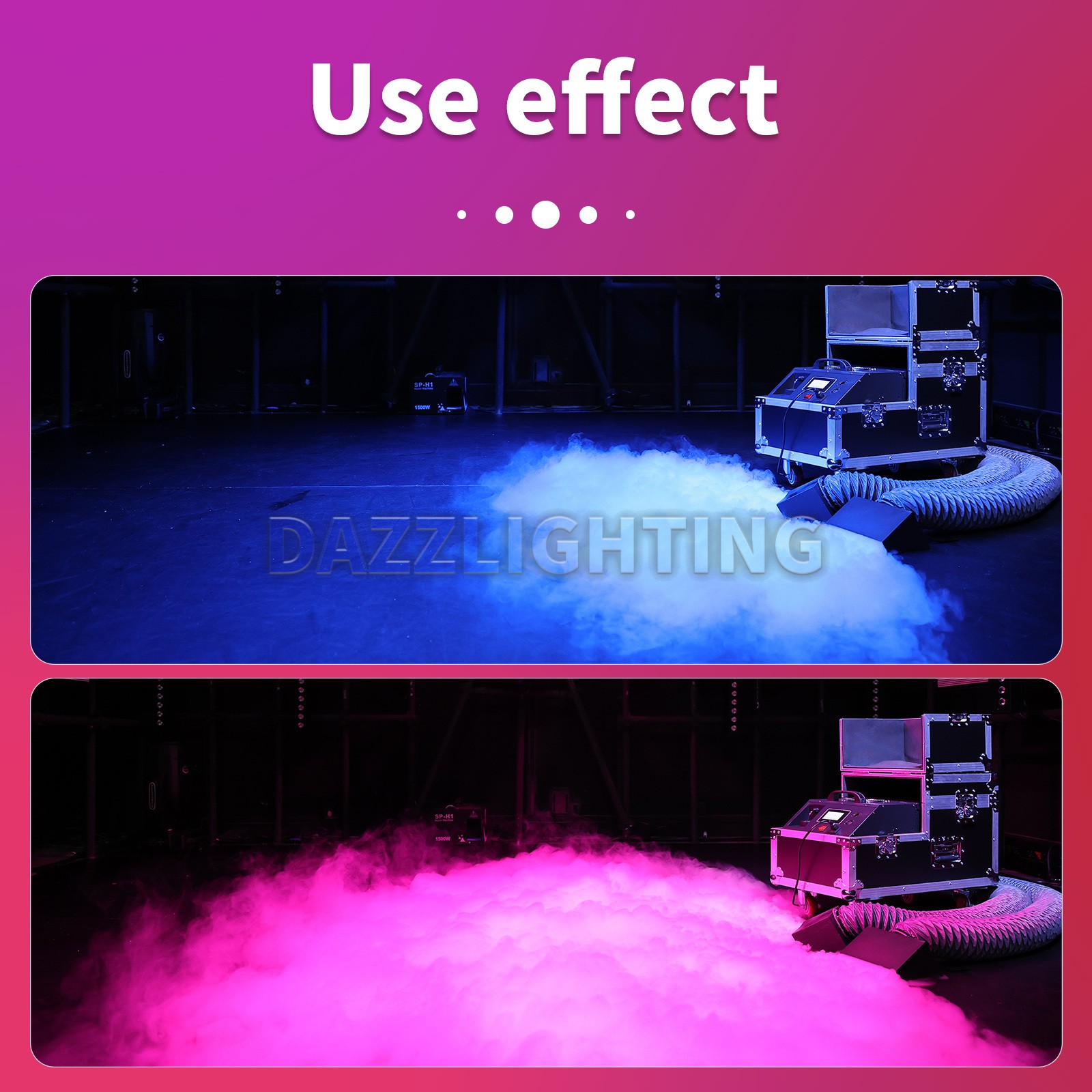 PAIDUN 2000W Double Head Low Lying Fog Smoke Waterbase Machine Stage Equipment