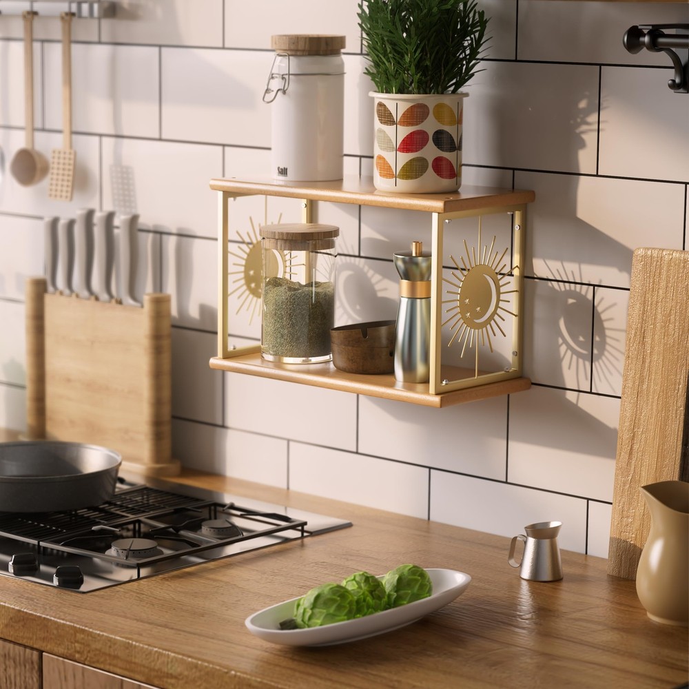 Floating Nightstand Wall Mounted - Natural Solid Wood Night Stand, Bedside Ta...