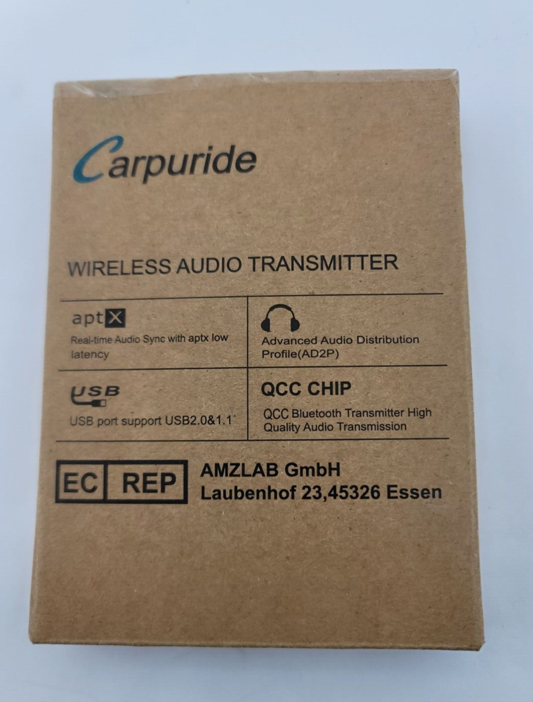 Carpuride Wireless Audio Transmitter for TV, PC, CD Player
