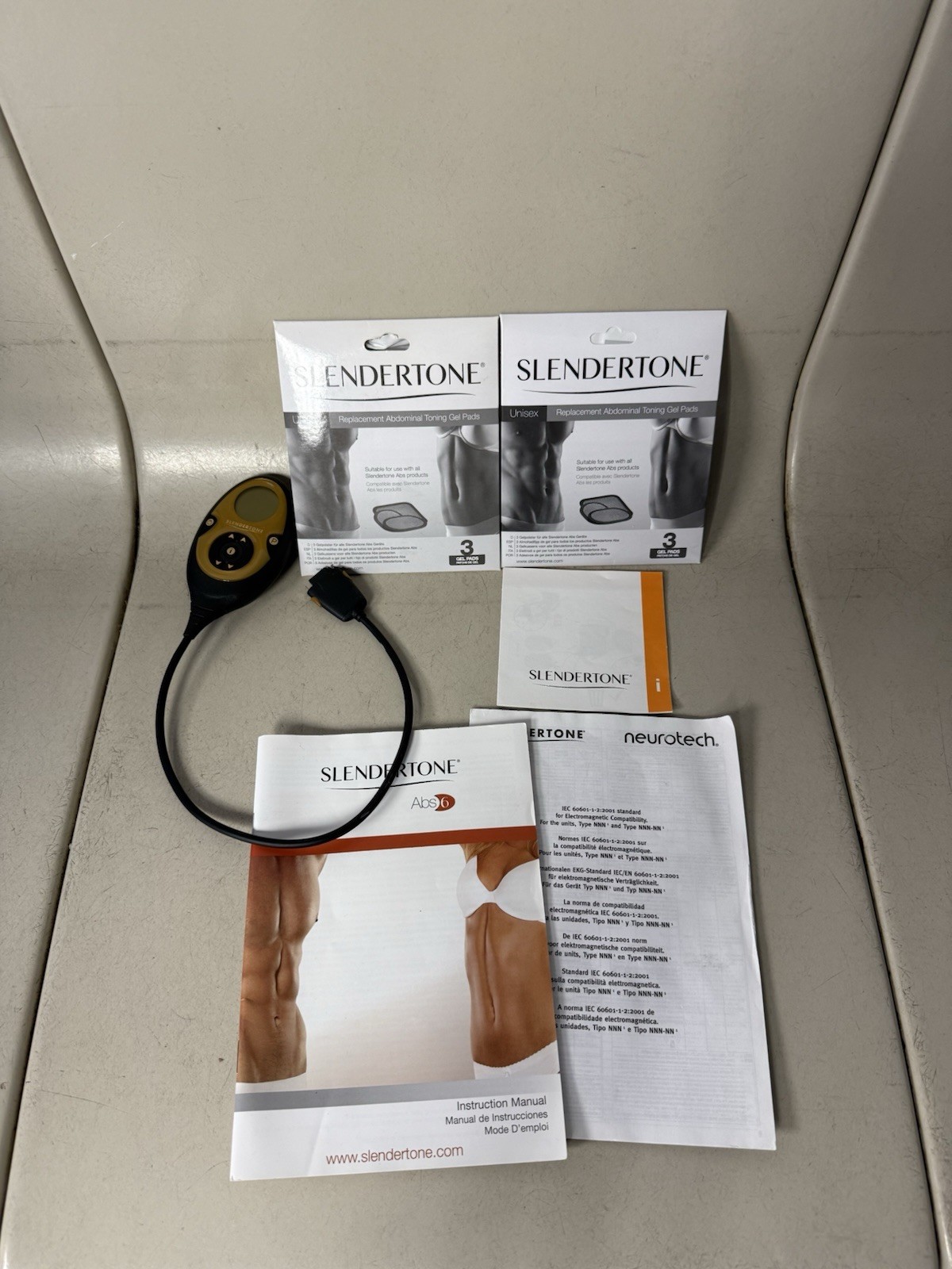 Slendertone X-10 Abdominal Muscle Toning BeltController Gel Pads NO CHARGER