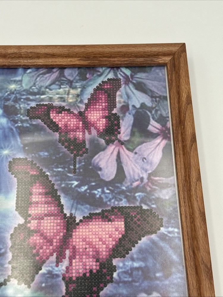 butterfly diamond Craft Picture Framed