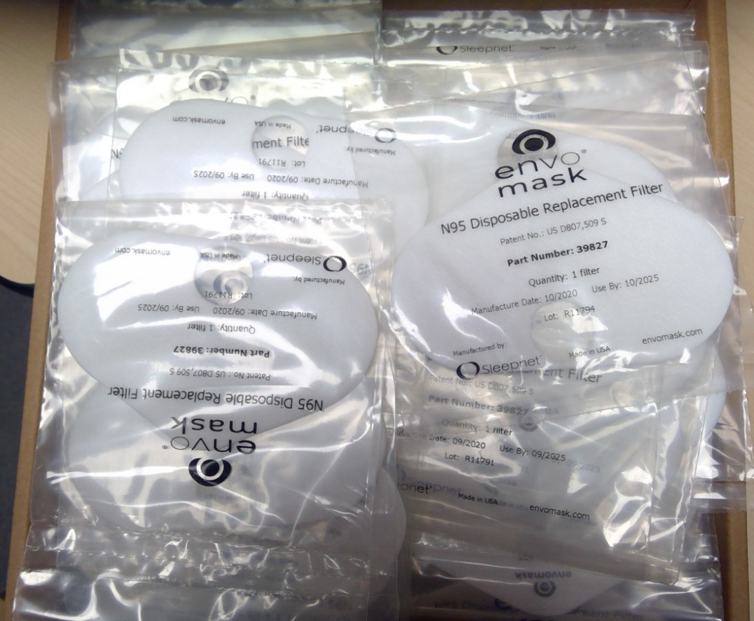 EnvoMask N95 NIOSH Replacement Filters, #39827, 100 Replacement Masks/Carton