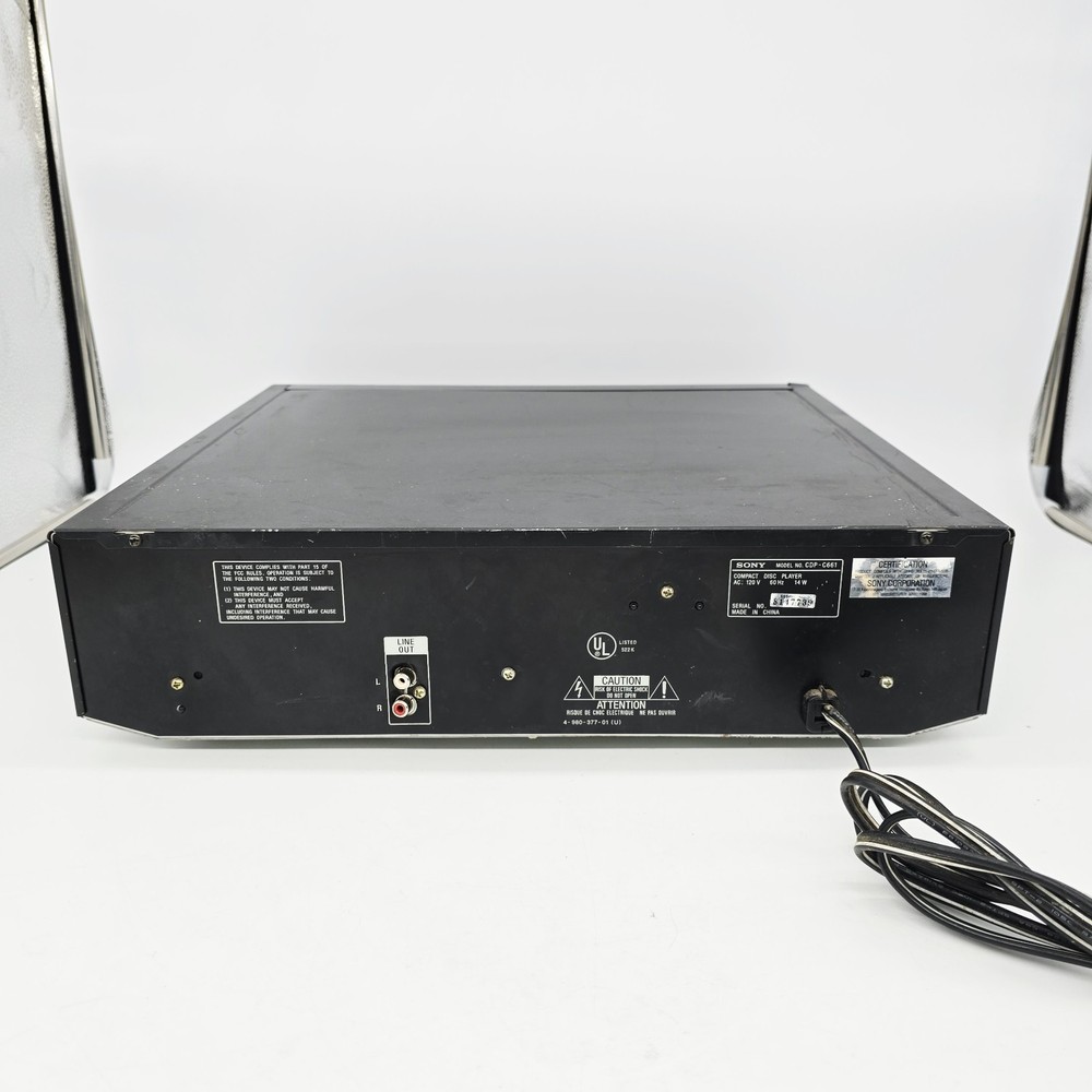 Sony CDP-C661 5 Disc CD Carousel Changer Player Compact Disc READ