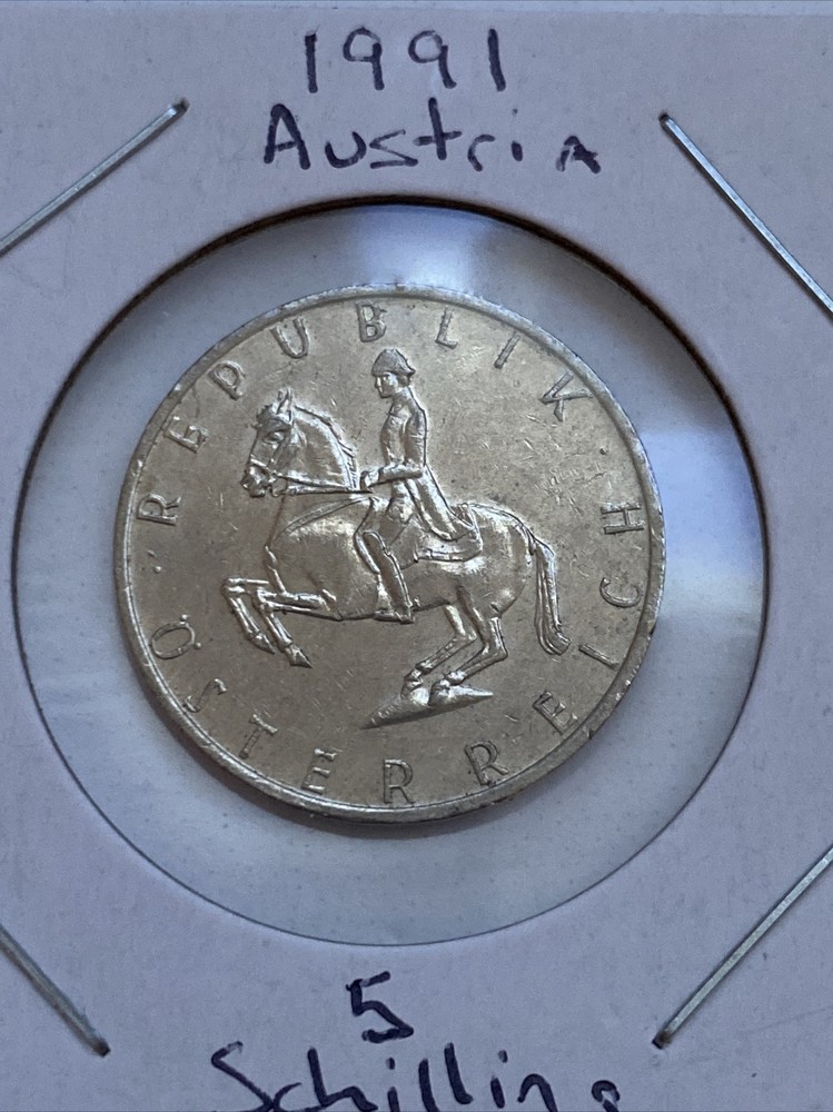 1991 Austria 5 Schilling Coin B9