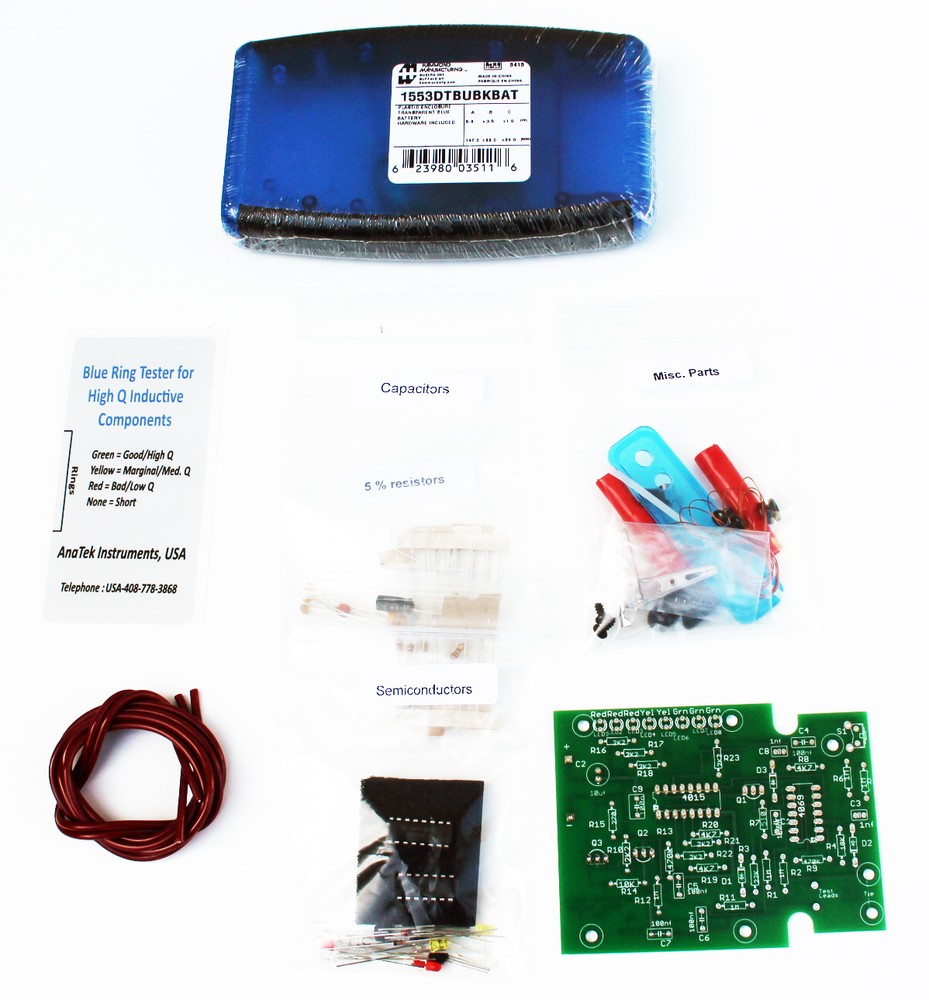 AnaTek Blue Ring High-Q Tester - Complete Kit for Assembly
