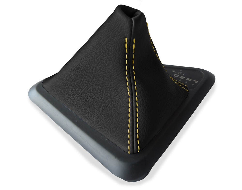 Automatic Shift Boot Cover Leather for BMW E81 E82 E87 2004-2013 Yellow Stitch