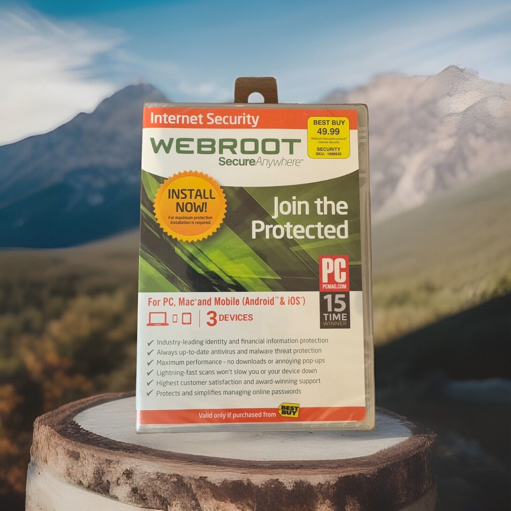 WEBROOT SecureAnywhere Internet Security PLUS - 3 Devices / 1 Year Subscr