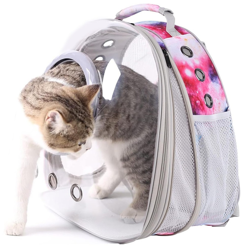Cat Carrier Backpack Galaxy Front Expandable Large Cat Backpack Bubble - Pet ...