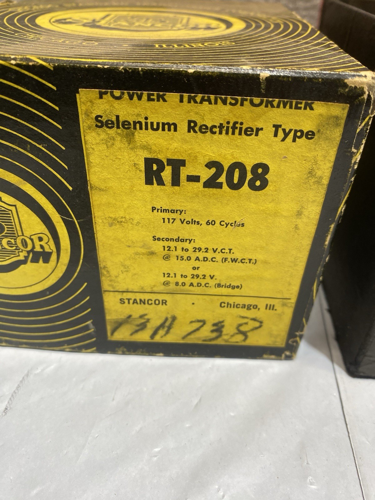 Stancor RT-208 Power Transformer Selenium Rectifier Type