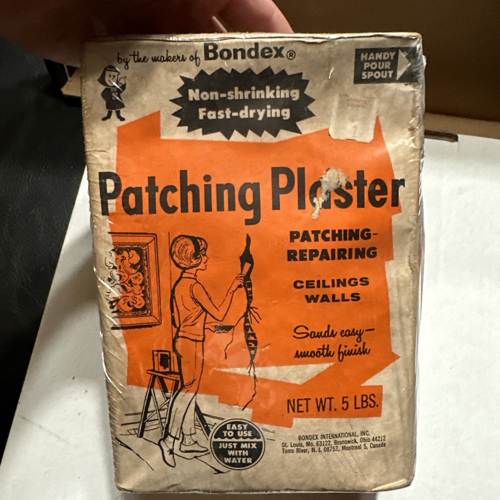 Vintage Bondex Patching Plaster, Home and Hobby Plaster, Patching CE